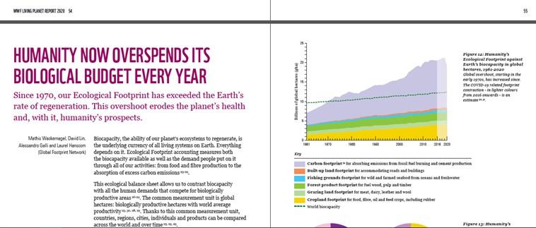 Экологический след (Ecological Footprint), WWF Living Planet Report 2020